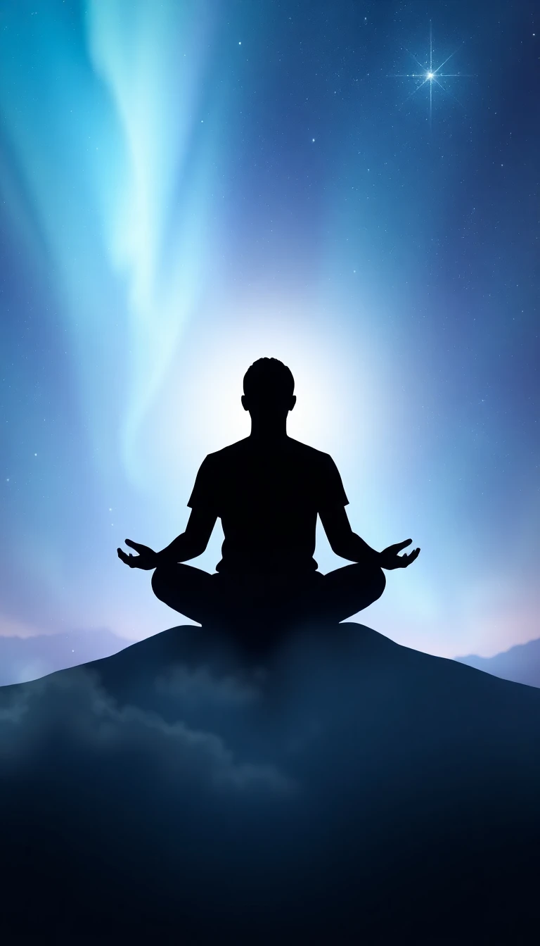 Peaceful spiritual meditation scene